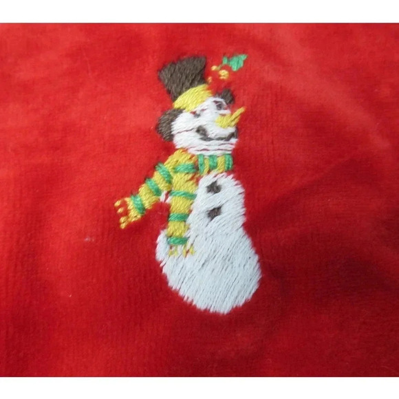 Vintage Little Me By Lois Snowman Two Piece Large 18-27 lbs Embroidered - Picture 3 of 5